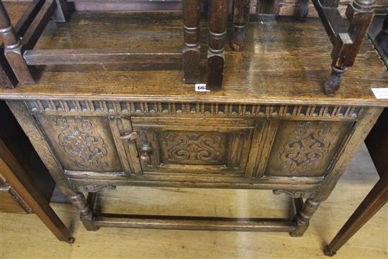 Tudor style carved oak dresser